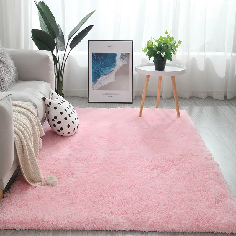 

Soft Carpet Bedroom for Home Living Room Entrance Center Rug Around Floor Mat Office Chair Shaggy Long Hair Nordic Room Decor