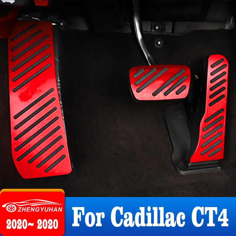 

Car Pedals For Cadillac CT4 2020 Aluminium Alloy Car Accelerator Brake Rest Foot Gas Pedal Cover Set Rubber Accessories