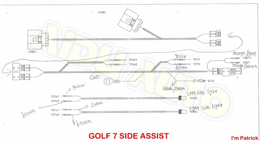 Для MQB Golf 7 MK7 система помощи бокам при смене полосы комплект для в слепой зоне