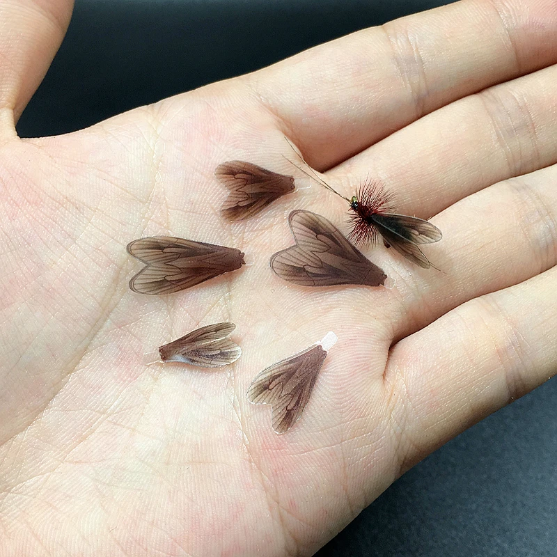 

Royal Sissi 36pcs/bag realistic caddis wings 2sizes mixed pre-cut fly tying wings fly tying materials fly fishing trout fly lure