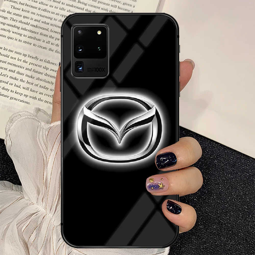 

Mazda Sports car Phone Tempered Glass Case Cover For Samsung Galaxy S Note 5 6 9 10 10E 20 21 FE Plus Uitra Funda Back Silicone