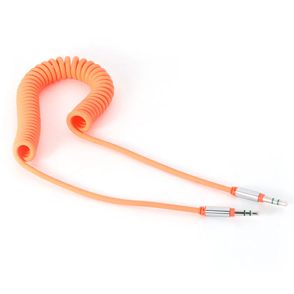 New 3.5mm Coiled Auxiliary Cable Audio Stereo Male To Flat Aux Cord 1M For Mp3/Speaker/Car Suppion Z0310 | Компьютеры и офис