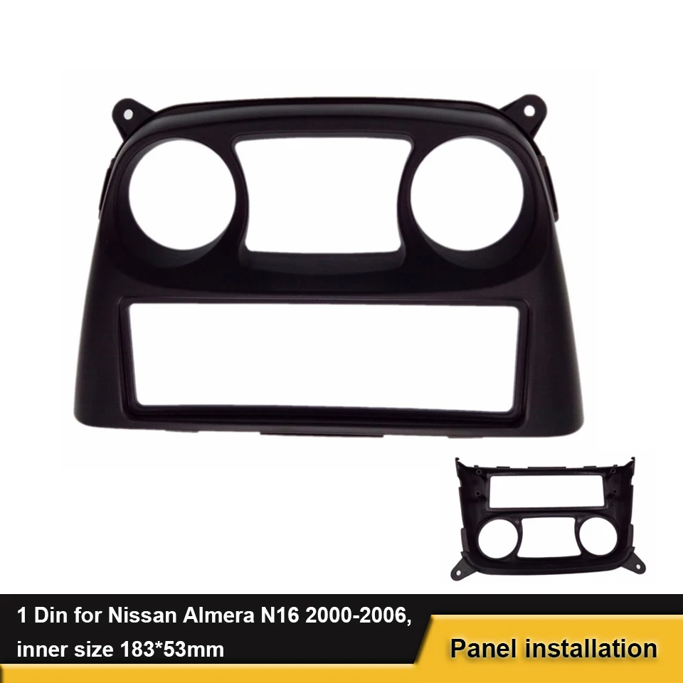 Автомобильная DVD Панель рамка радио фасции тире монтаж 1Din стерео для Nissan Almera N16 2000-2006 стерео объемная рамка