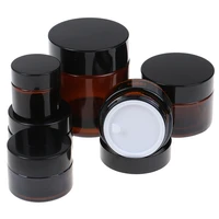 10g15g20g30g50g lip balm sample container jar pot glass amber brown cosmetic face cream bottles makeup store vials