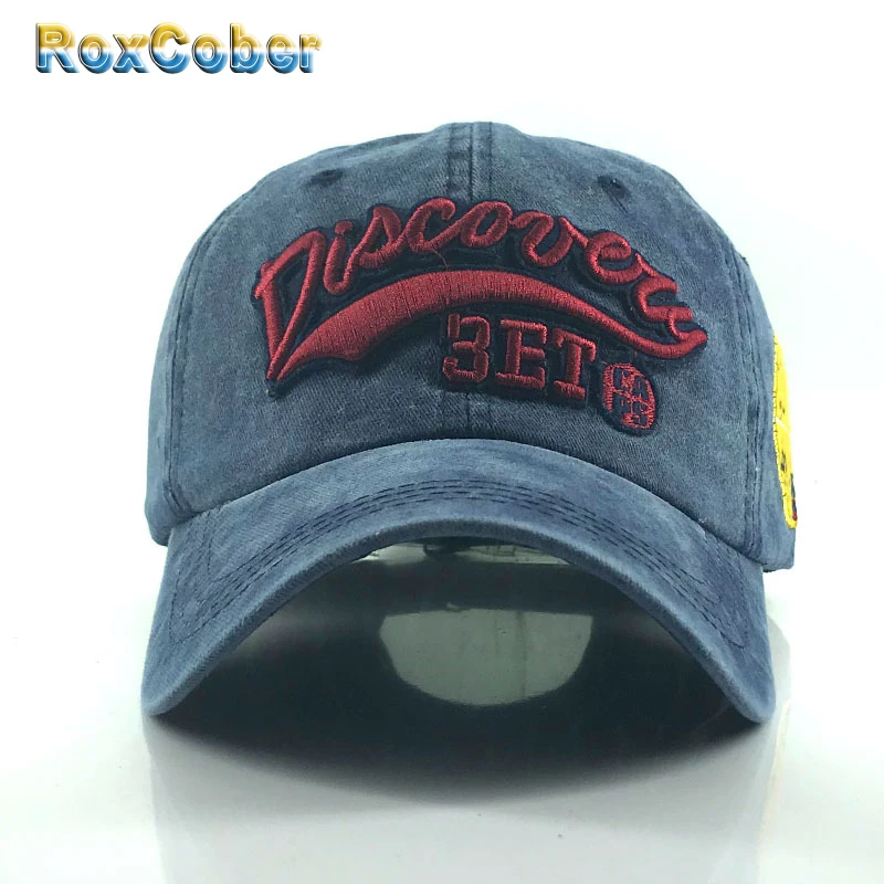 [RoxCober] Оптовая продажа бейсболка из потертого хлопка с вышитыми буквами шапка для