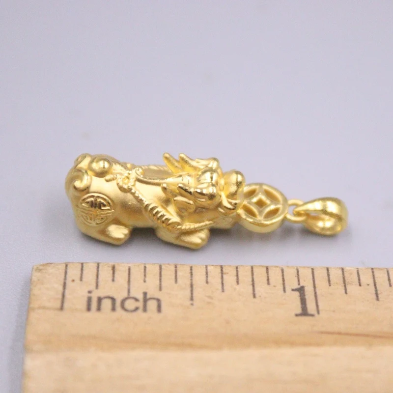 Подвеска из настоящего чистого золота 999 пробы 24 к для мужчин и женщин подарок 3D