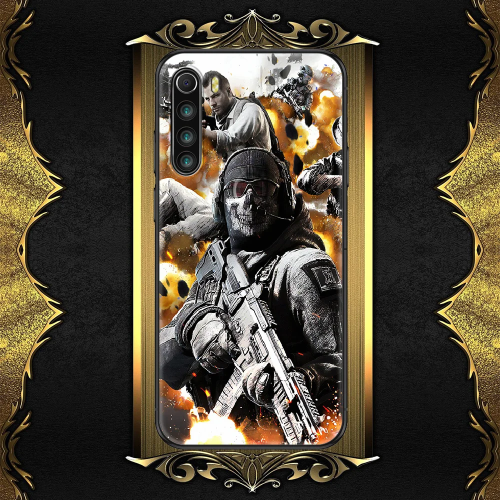 

Call CODM Logo COD dutys Phone case For Xiaomi Redmi Note 7 7A 8 8T 9 9A 9S 10 K30 Pro Ultra black fashion back painting prime