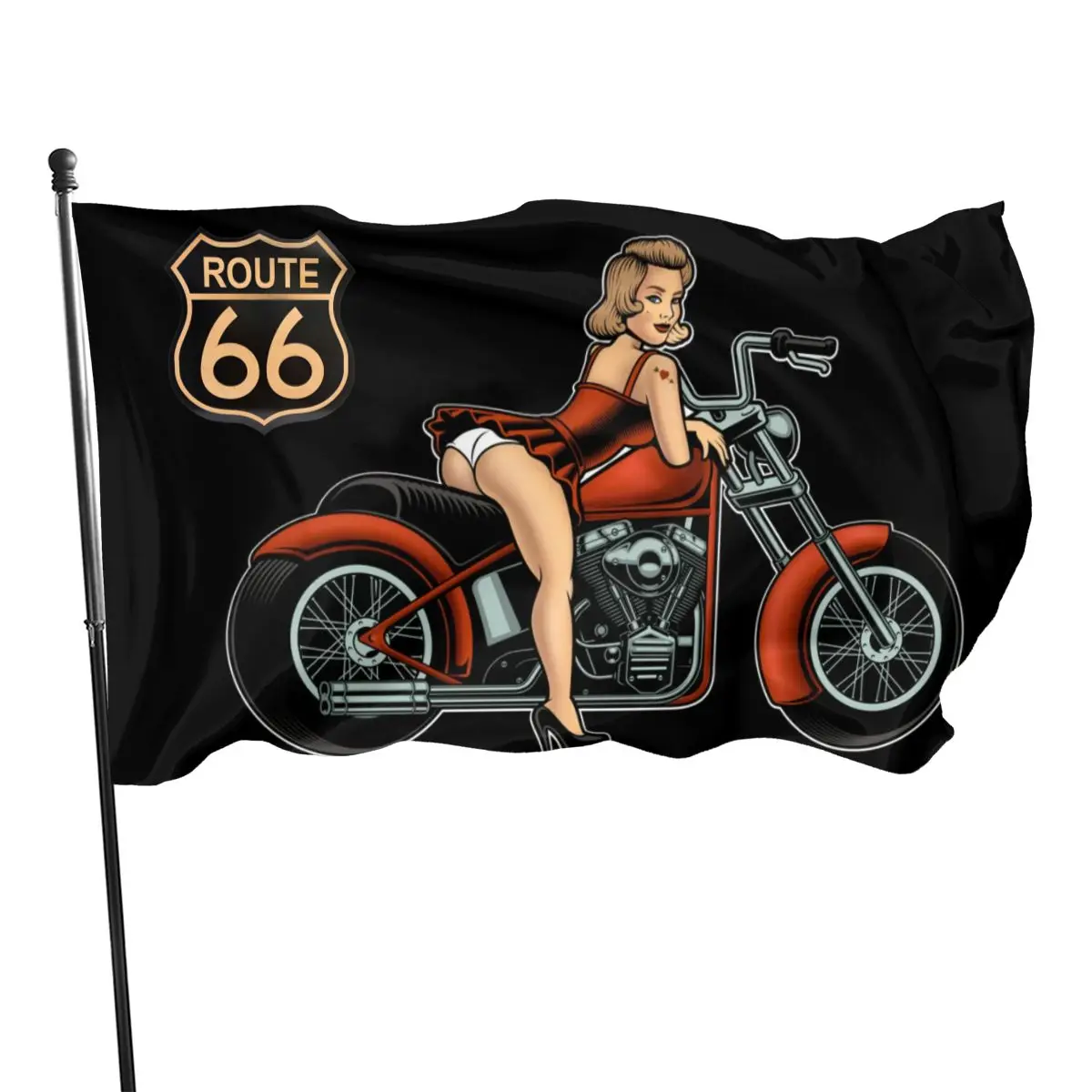 

Garden Decoration Flag 90cmX150cm Retro Car Motorcycle Bar Living Room Decoration Flag