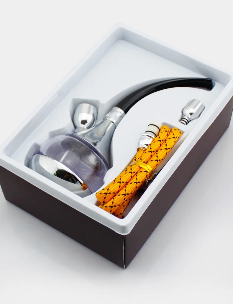 New Popular Bottle Water Pipe Portable Mini Hookah Shisha Tobacco Smoking Pipes Gift of Health double type Tube Filter |