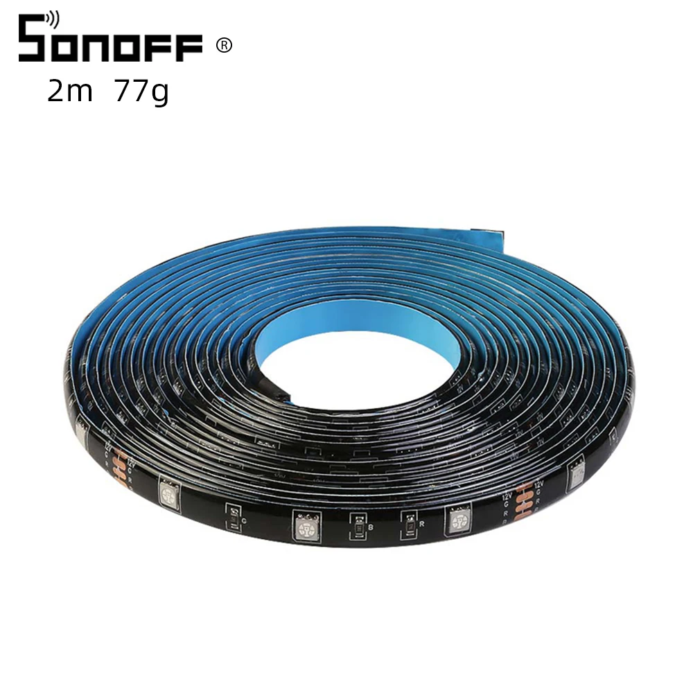 2M SONOFF L1 Wifi умный светодиодный светильник 2 м/5 м водонепроницаемый 5050 RGB контроллер с регулируемой яркостью Alexa Google для дома, гостиной, танцев с музыкой - Комплект: 2M