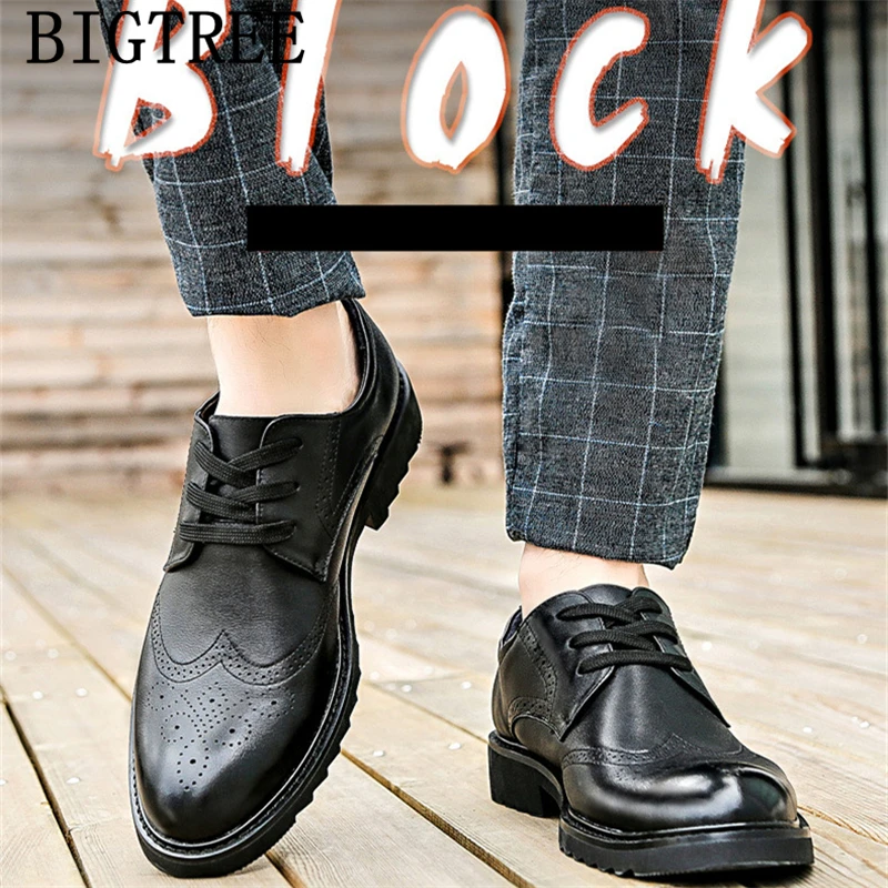 

Brogues Black Formal Shoes For Men Business Shoes Men Oxford Leather Fashion Evening Dress Mens Italian Shoes Sapatos Social