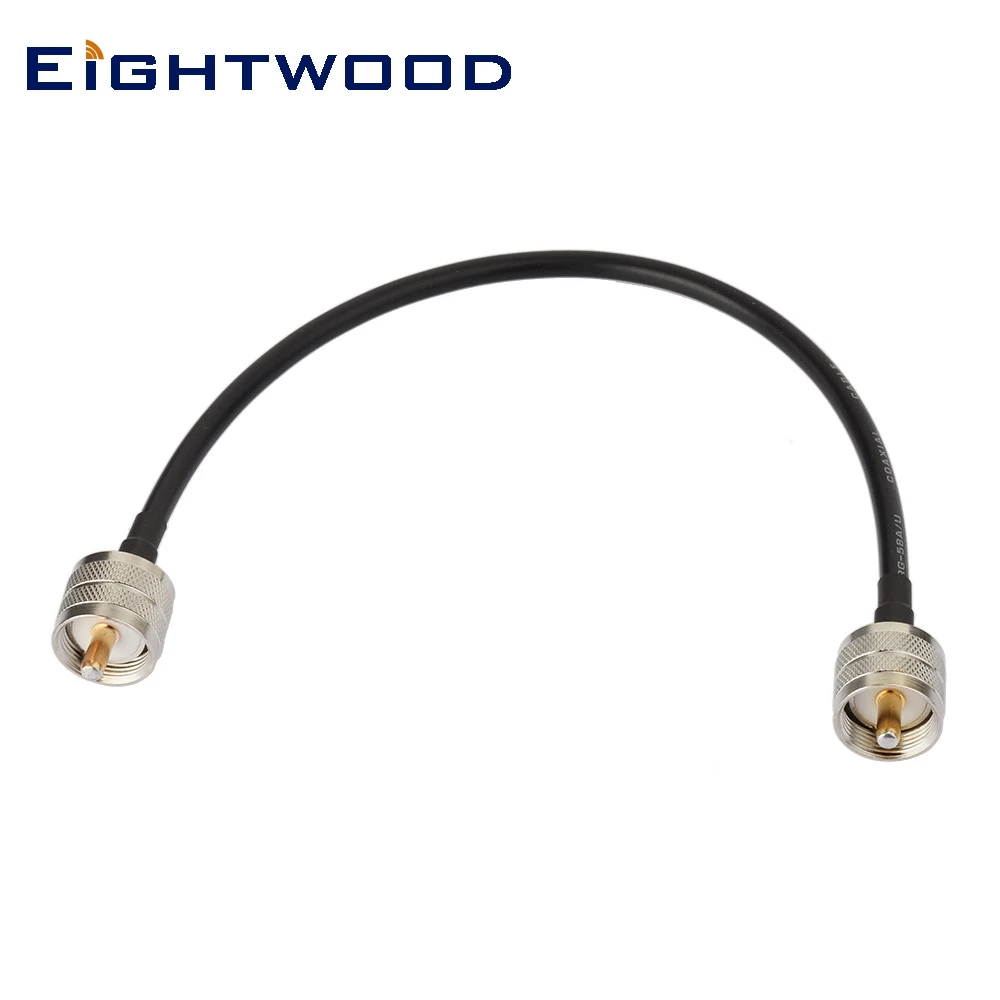 Eightwood 2 шт. Ham радио антенна адаптер провода в сборе UHF папа PL259 к мужской PL 259 Pigtail RG58