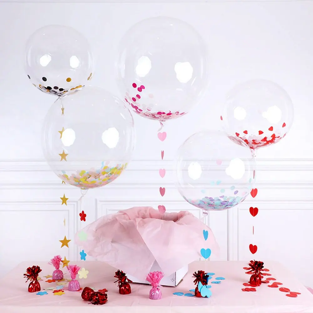 

10pcs 12/18/20/24 inch Luminous Transparent Bobo Bubble Ballons Christmas Wedding Birthday Party Decorations Helium Balloons