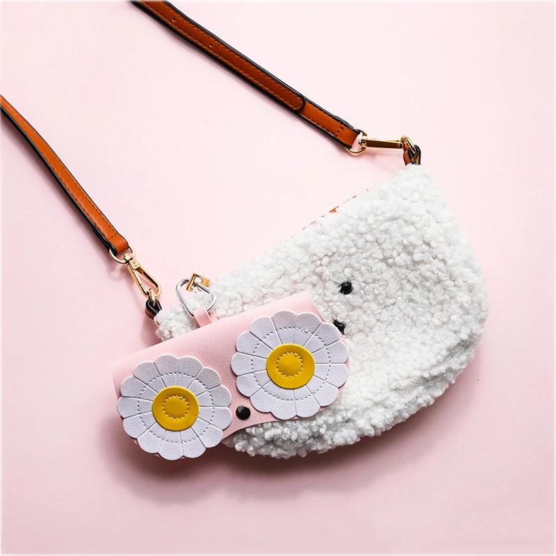 Мультяшные Ins портативные ПУ кожаные солнцезащитные очки Чехол Держатель