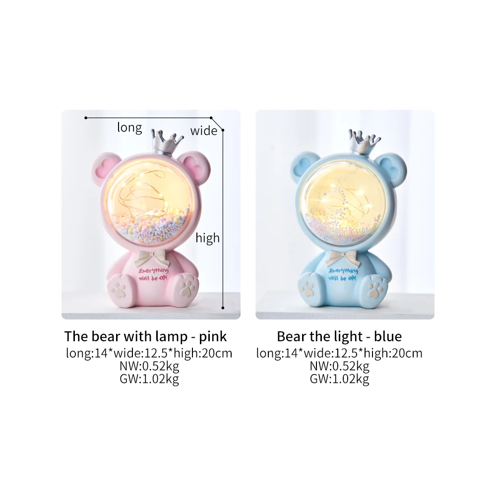 

Modern Bear Figurines Resin Fashions Crafts Animals Miniature Cute Ornaments for Home Living Room Desktop Decoration Gift