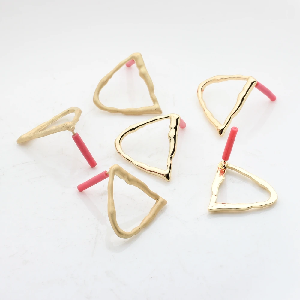 6 шт./лот полые полукруглые геометрические серьги из цинкового сплава