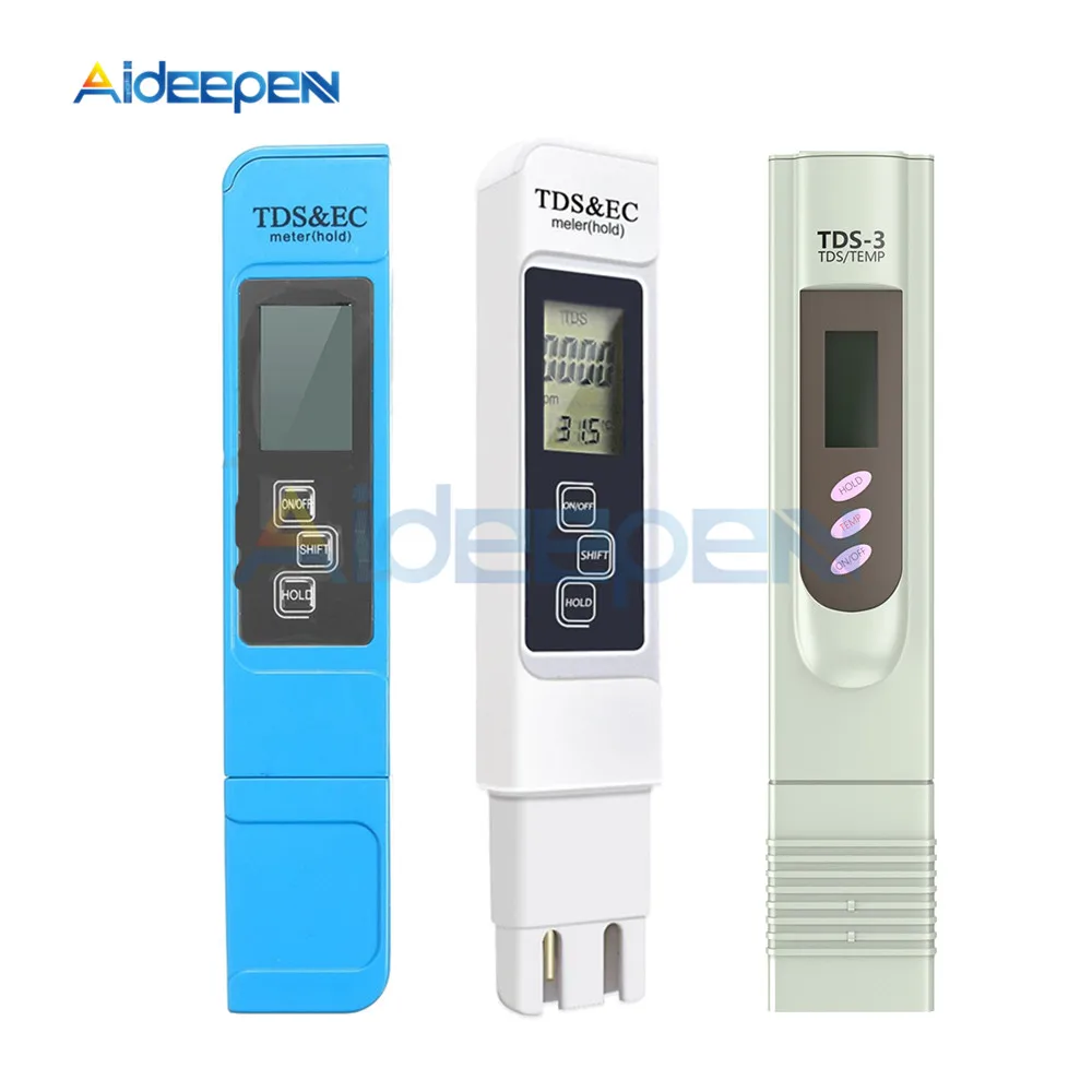 Цифровой рН-метр 0 00-14 PH тестер + TDS & EC TDS-3 метр термометр 0-9999us/cm 0-9999ppm 1-80 градусов 3