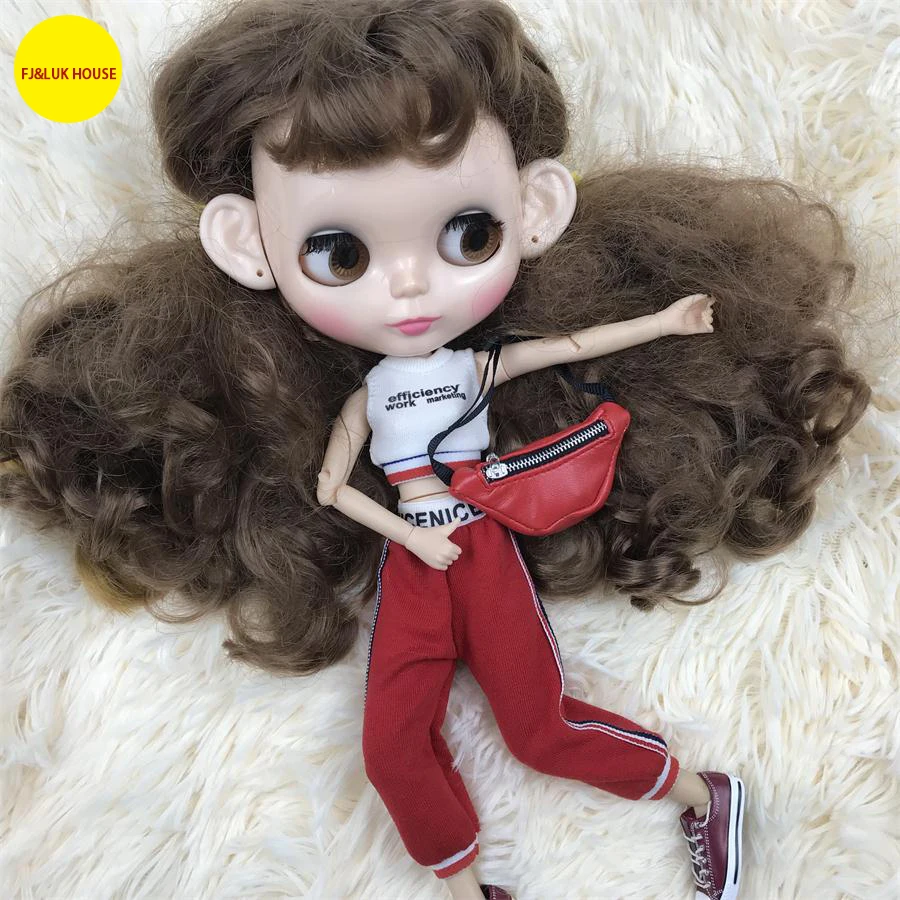 1 шт. модная ручная сумка Blyth Dolls черная/белая/Розовая классная сумка для blyth, barbies, OB24, OB11, 1/6, 1/12 BJD аксессуары для кукол