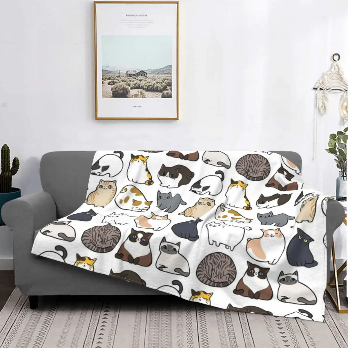 

Manta a cuadros para cama, edredón para sofá, manta de muselina para gatos y gatos