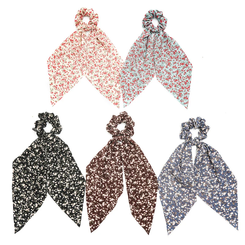 Резинки для волос Эластичные женские с цветочным принтом |