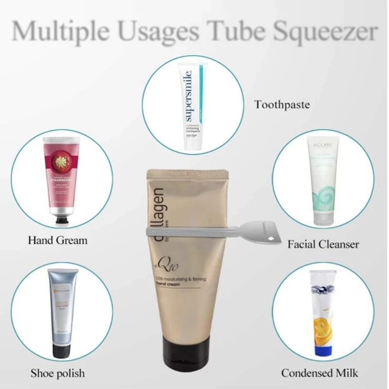 

Stainless Steel Toothpaste Squeezer Tube Bathroom Accessories Set Hair Color Dye Cosmetic Paint Squeezer Key Shape Dispenser