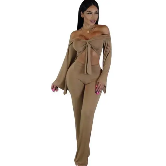 Женские комбинезоны с расклешенными рукавами комбинезон из двух частей без