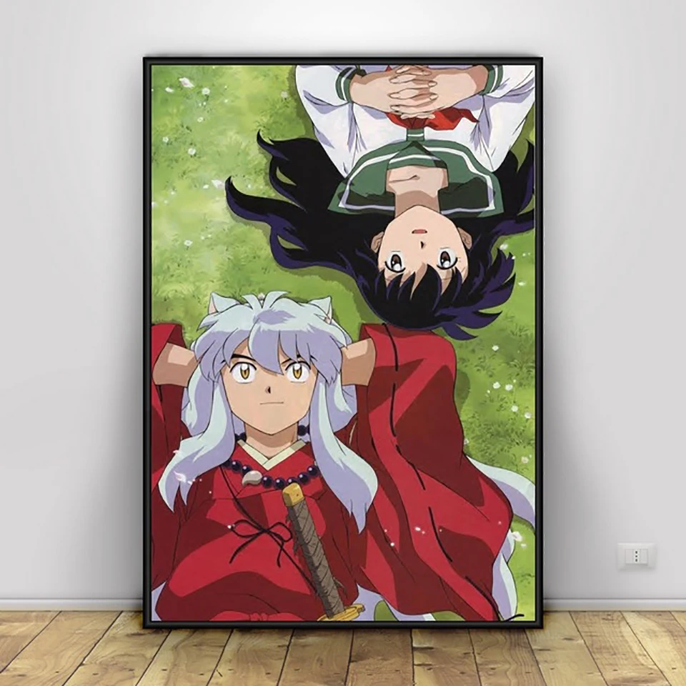 Домашний декор HD женская обувь из парусины с принтом Inuyasha анимации японская