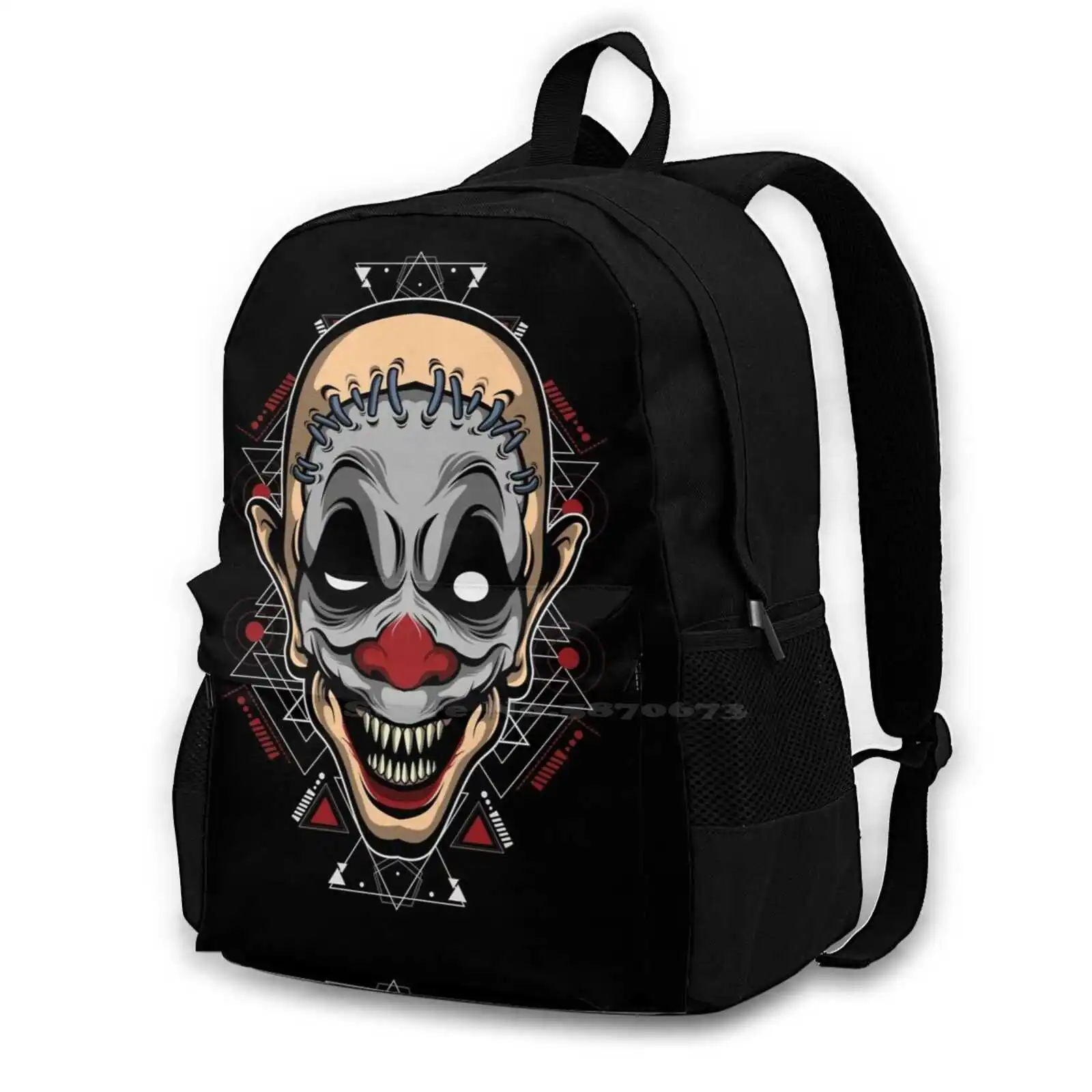

Scary Clown Backpack For Student School Laptop Travel Bag Joker Clown Comic Quinn Anime Comics Harleen Quinzel Hero Movie Scary