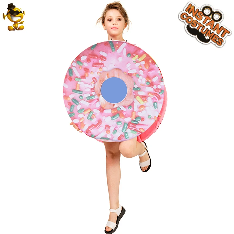 New Design Donut Food Costume Fancy Jumpsuit Cosplay Outfits Clothing For Halloween Party Holiday