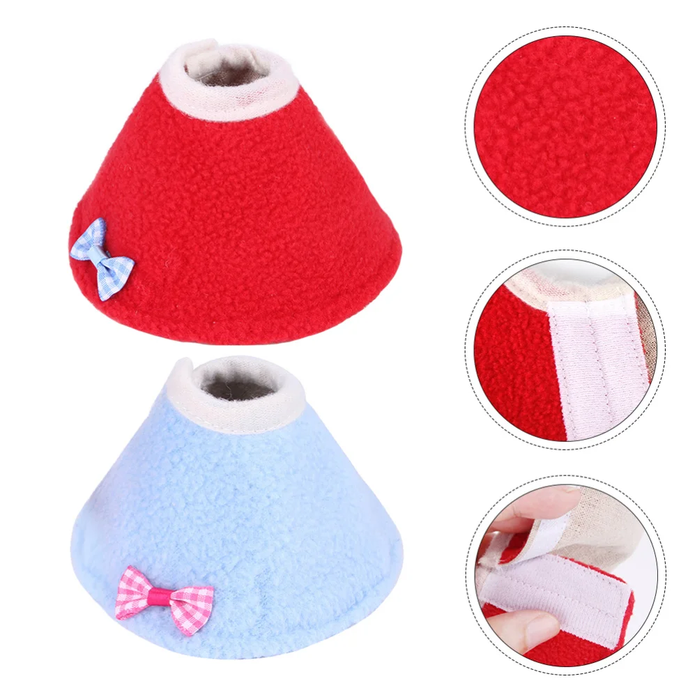 

2Pcs Birds Pet Parrots Anti-Scratch Anti-Bite Recovery Neck Collar with Bow