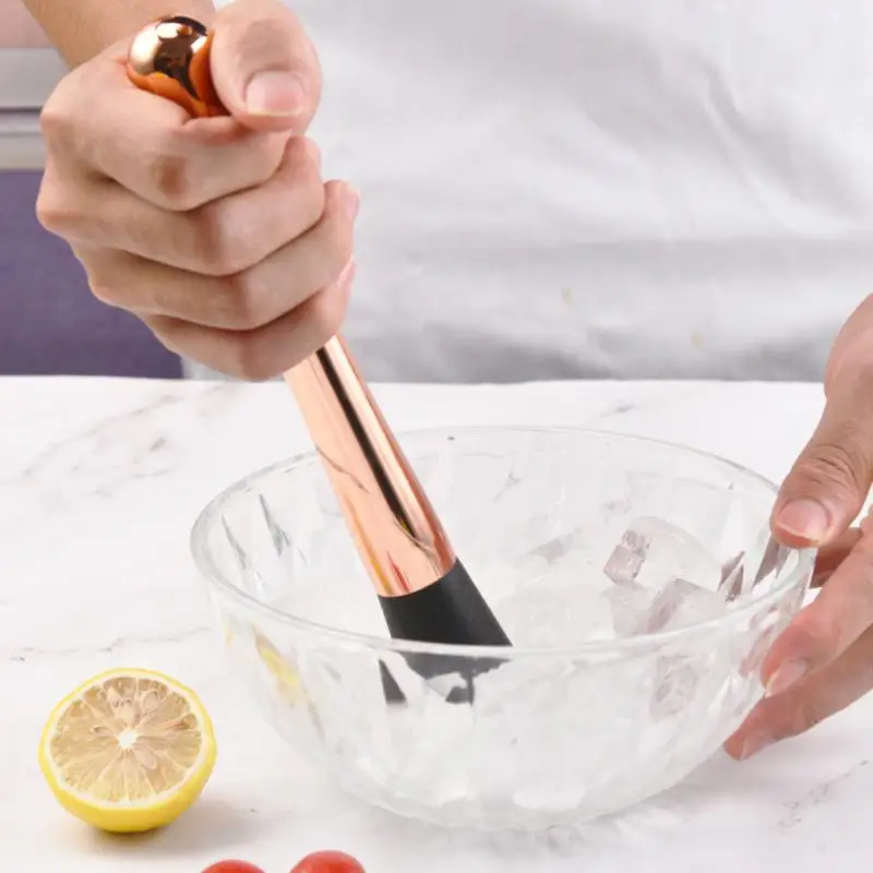 

Bar Stainless Steel Mixing Stick Drink Fruit Mojito Cocktail Muddler Mixer Crushed Ice Hammer Barware Home DIY Accessories Tools