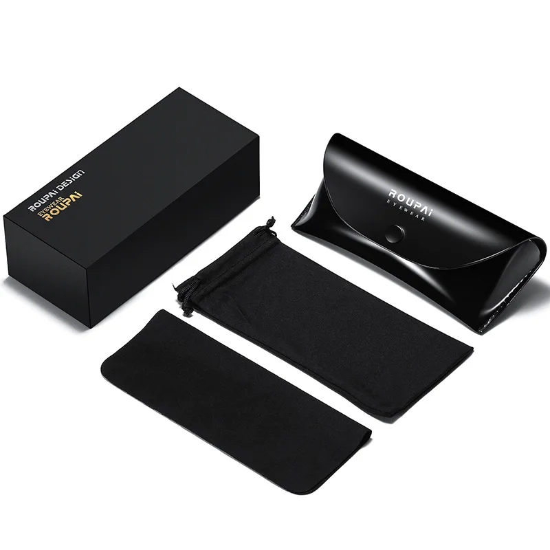 

Customized Logo Brand Sunglasses Leather Case Box glasses case Full Set Packing case for Reading Glasses organizer storage box