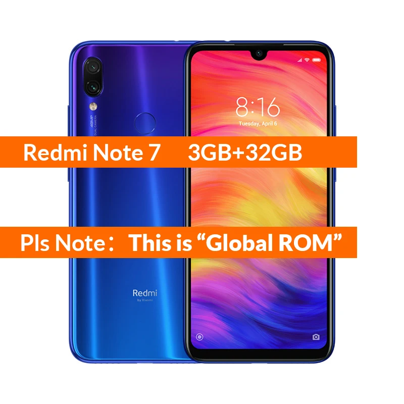 Глобальная версия Xiaomi Redmi смартфон распродажа ограничено количество первый купить первый обслуженный мобильный телефон 1 - Цвет: Global ROM Note7