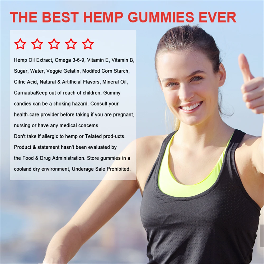 

GP Greenpeople CBD Hemp Bear Gummies Refreshing Snacks Relieve Anxiety Relieve The Pressure 60Pcs Hemp Gummies