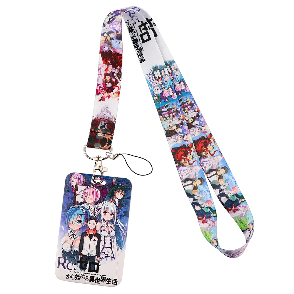 

CB1269 Japanese Anime Icons Lanyard Card Holder Neck Strap for key ID Card Cellphone Straps Badge Holder DIY Hanging Rope