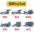 50 шт. 100% протестированный USB-разъем для зарядки док-станции гибкий кабель для Samsung A01 A11 A21 A21S A31 A41 A51 A71 A750F A920F