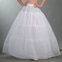 womens bridal 3 hoops maxi length petticoat drawstring waistband multi layer ball gown wedding dress bustle crinoline underskirt