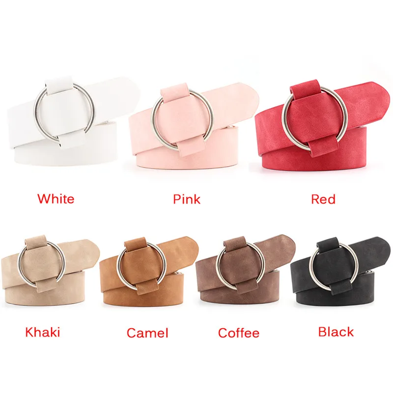 

Fashion Womens Designer Round Casual Ladies Belts For Jeans Modeling Belts Without Buckles Leather Belt Cinturon Mujer