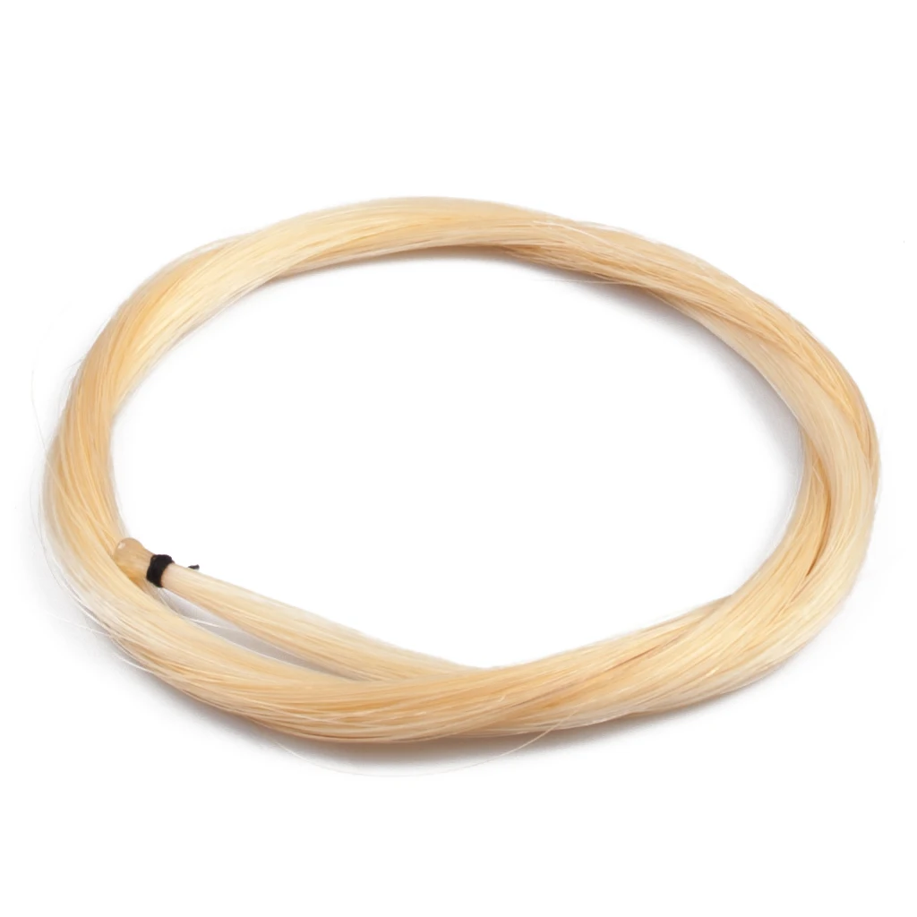 1 Хэнк 32 дюйма 80 см белый конский хвост волосы Скрипка лук монгольский волос для 1/2