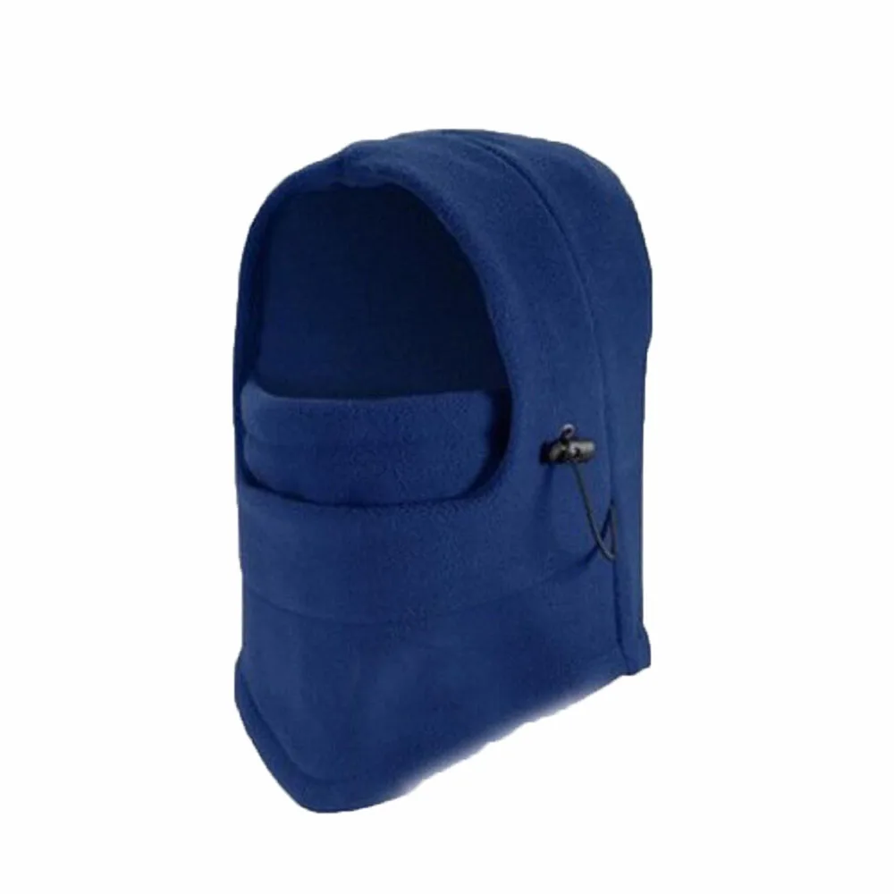navy blue Зимние теплые флисовые шляпы, Мужская теплая шапка для шеи, лыжная шапка, маска для лица, ветрозащитная шапка, Балаклава для спорта, бега, велоспорта, пешего туризма, унисекс шапка - Цвет: navy blue