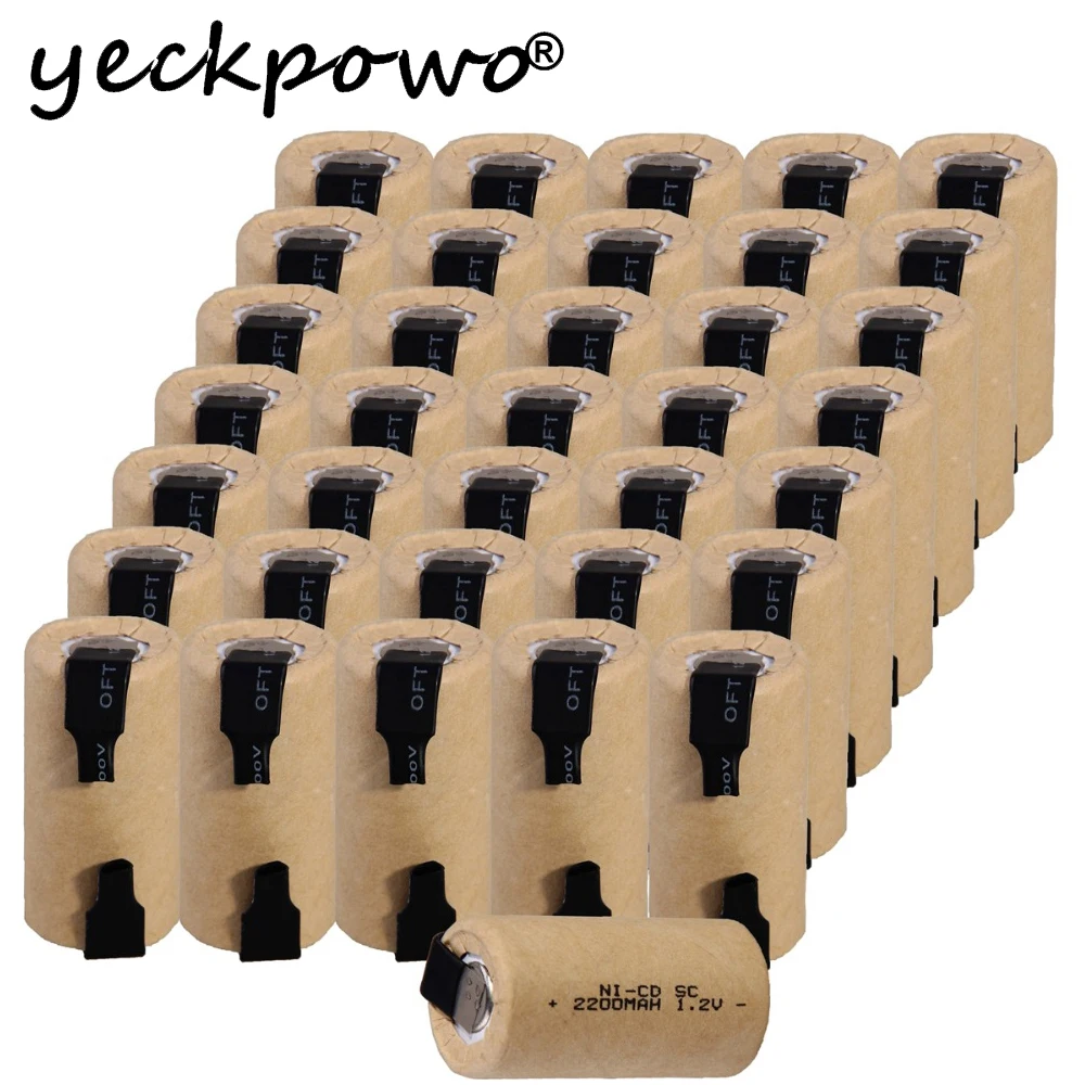Yeckpowo SC батарея 2200mah 1 2 v SUBC NICD перезаряжаемые батареи Электроинструмент для makita bosch