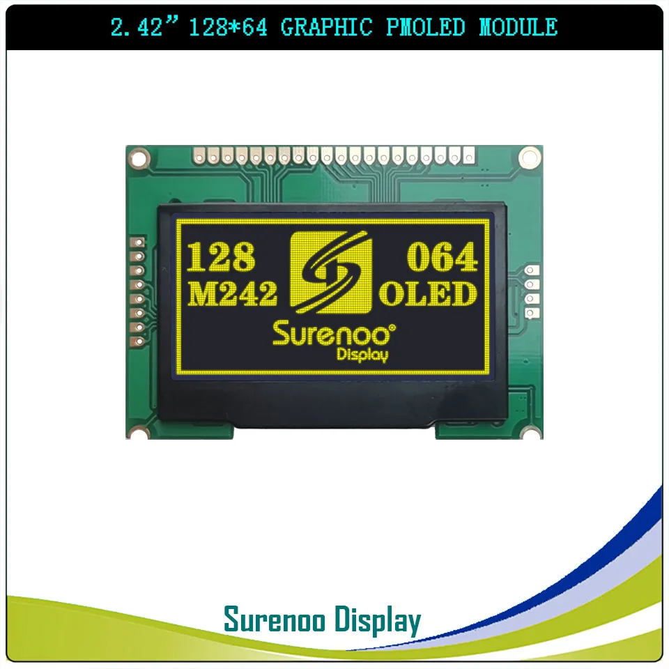 Реальный OLED-дисплей 2 42 дюйма 128*64 12864 графический ЖК-модуль экран LCM X SSD1309