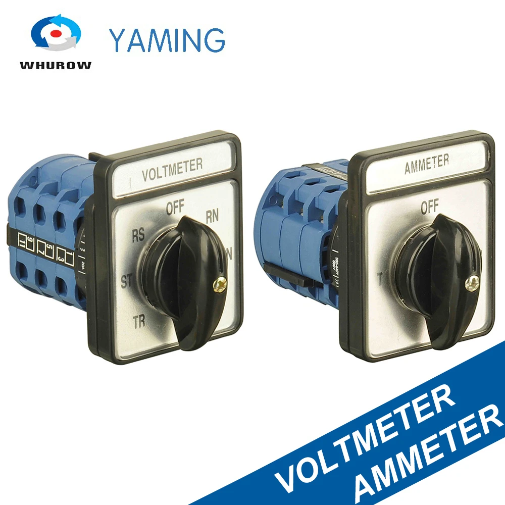 Кулачковый переключатель амперметр/вольтметр 3 полюса 20 А 4/7 позиций