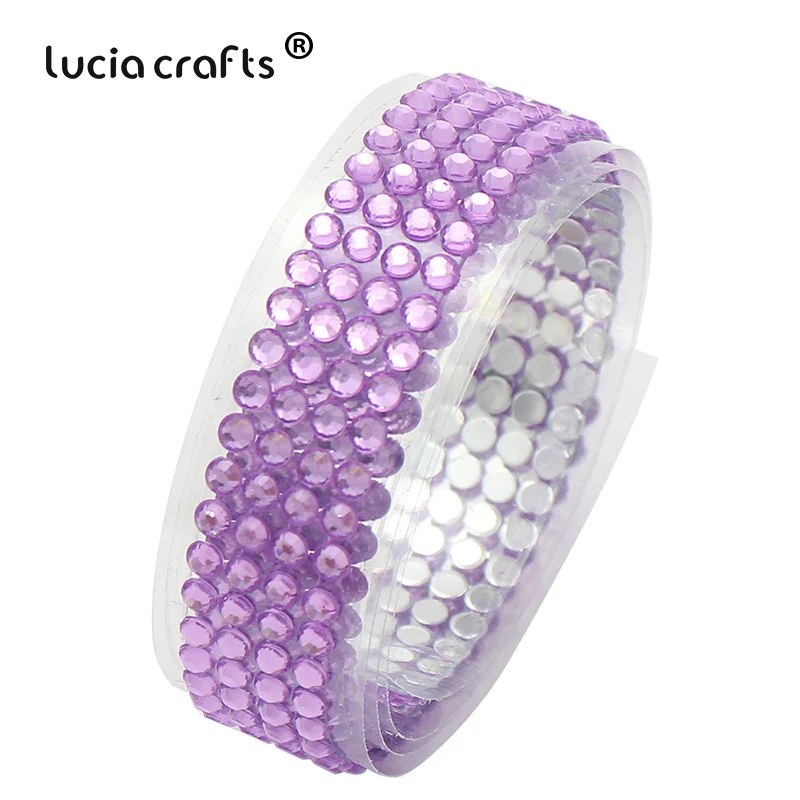 Lucia crafts 18 мм* 50 см красочные акриловые стразы самоклеющиеся ленты пояс Скрапбукинг Материал 1 шт I1011