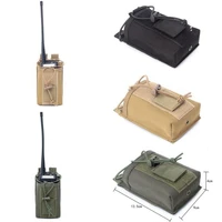 military tactical molle radio pouch walkie talkie case holder interphone mobile phone holster hunting airsoft magazine waist bag