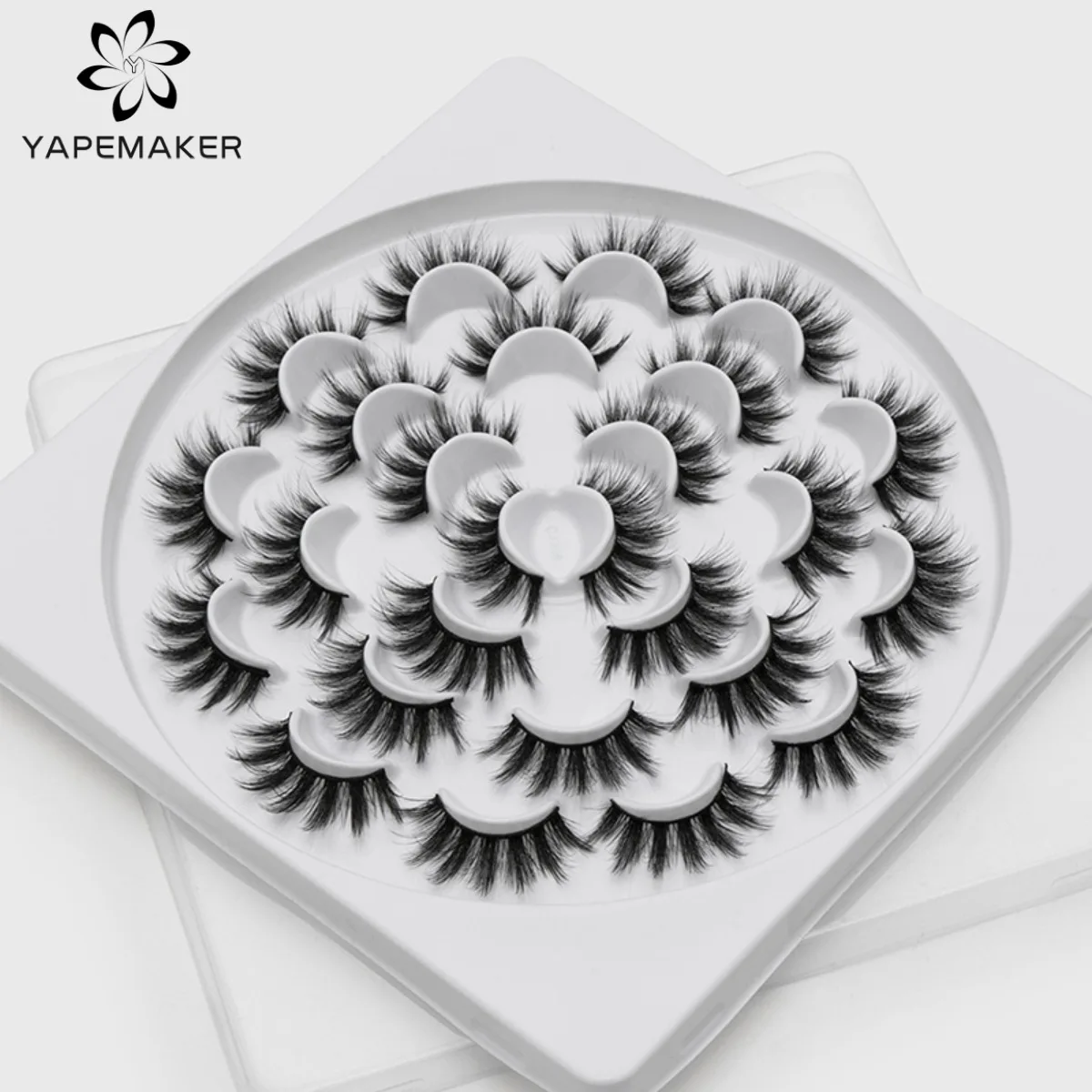 13 пар 3D накладные ресницы ручной работы из химического волокна натуральные