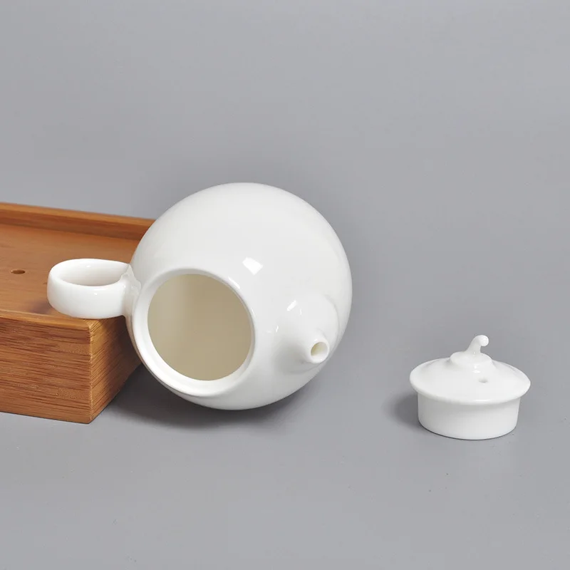 Белый нефритовый горшок подарок для культуры чайный набор кунг-фу один продукт