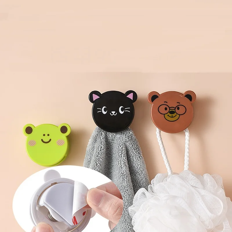 

Creative Cartoon Bathroom Towel Clip Paste Snap Button Towel Clip Kitchen Multifunctional Convenient Rag Clip Free Punch Hook