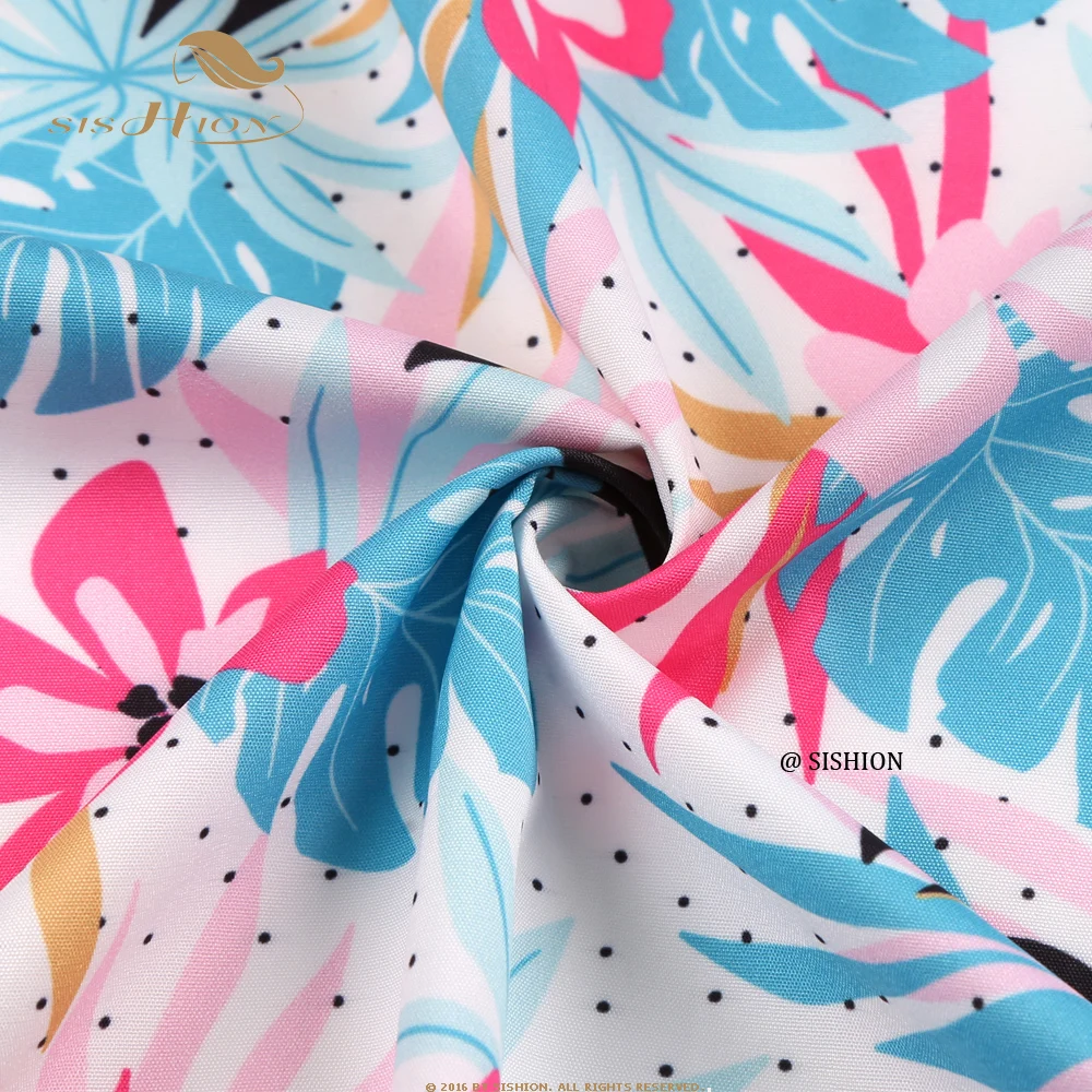 Размера плюс тропические цветы листья печатных летняя юбка для маленьких