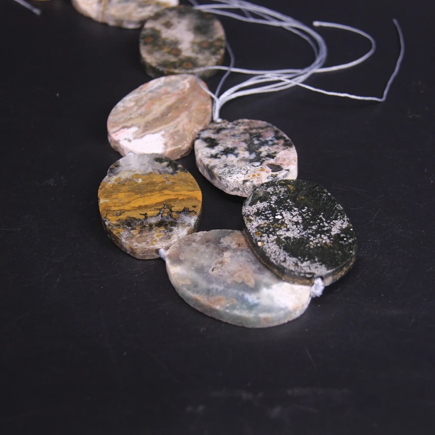 15 5 &quotнитка сырого океана Jaspers неправильный овал плиты россыпью натуральный